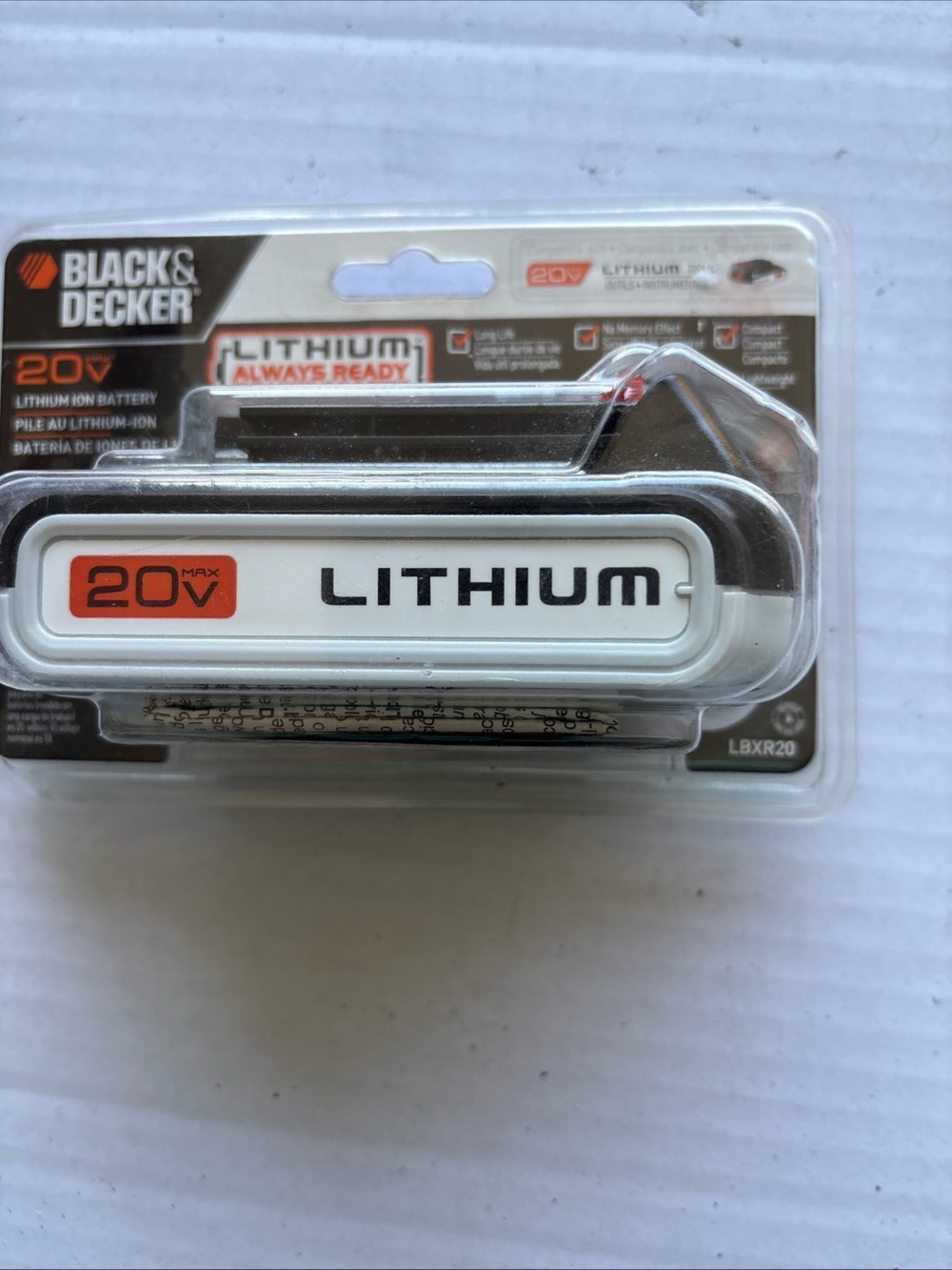 Black & Decker 30 V Lithium Battery LBXR20